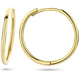 Klapoorringen - Ronde Buis - 14k Geelgouden Sieraden - Dikte 1,5 Mm - Gepolijst