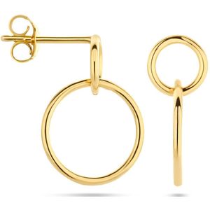Oorhangers Rondjes 1 Micron Zilver Verguld (Geel)
