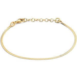 Zilver Verguld (Geel) Armband Plat 1,7 Mm 16 + 3 Cm 3 Micron 2103149