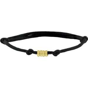 14K goud met rubber/nylon/leer armband satijn (heren lengte) 4700309