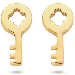 Oorknoppen Sleutel 1 Micron Zilver Verguld (Geel)