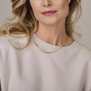 14K geelgoud collier fantasie schakel 4,5 mm 45 cm 4028327