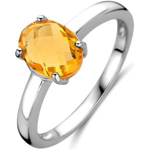 Zilver - Gerhodineerde Ring - Citrien - 1337686 - 17.75