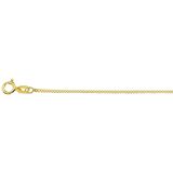 Zilver Verguld Collier Gourmette - Geel - 4-zijdes Geslepen - 1,2 mm - 45 cm