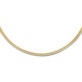 Zilver Verguld Collier Gourmette - Geel - 50 cm - 4-zijdes Geslepen - 1,8 mm