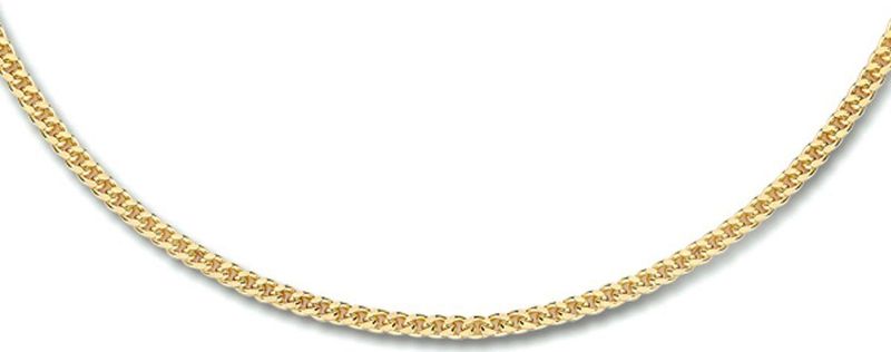 Zilver Verguld Collier Gourmette - Geel - 50 cm - 4-zijdes Geslepen - 1,8 mm