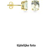 Oorknopjes - Groen - Amethist - 14K Geelgouden Oorknoppen - 8x6mm