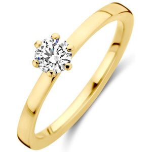 18K Geelgoud Ring Diamant 0.30Ct H Si 7000192