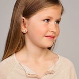 14K Geelgoud - Oorknopjes - Vlinder - Parelmoer - 5x7 mm