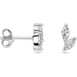 Zilver - Gerhodineerde Oorknoppen - Zirkonia - 9x5 mm