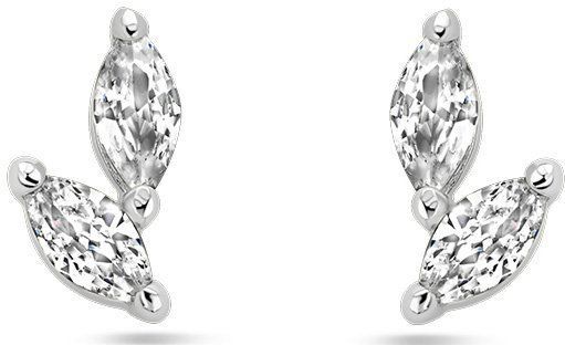 Zilver - Gerhodineerde Oorknoppen - Zirkonia - 9x5 mm