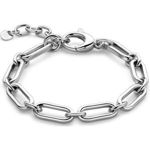 Zilver - Gerhodineerde Armband - 8 mm - 18 + 4 cm - 925 Zilver