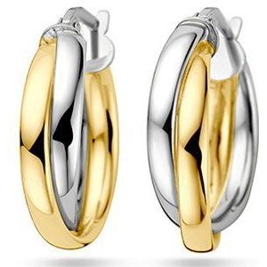 Creolen - Zilver Verguld - Bi-color - 1 Micron - 21 mm Hoogte