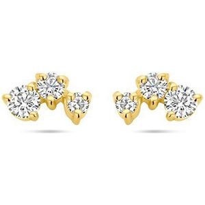 Oorknopjes - Zilver Verguld - Zirkonia - 1 Micron