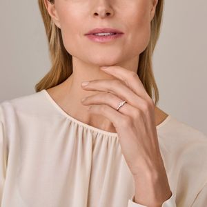 Ring - Trilogie - Lab Grown Diamant - 0.46ct H Si - 14k Witgouden Ring