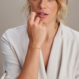 Armband - 14K Geelgoud - Hart En Diamant - 16,5 - 17,5 - 18,5 Cm - 0,04ct H Si