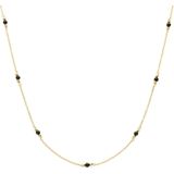 Collier - Onyx - 14K Geelgouden - Schakelbreedte 1,2 mm - Karabijnsluiting