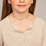 Collier - Onyx - 14K Geelgouden - Schakelbreedte 1,2 mm - Karabijnsluiting