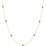 Collier - Onyx - 14K Geelgouden - Schakelbreedte 1,2 mm - Karabijnsluiting