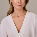 Collier - Onyx - 14K Geelgouden - Schakelbreedte 1,2 mm - Karabijnsluiting