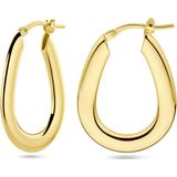 Zilver - Vergulde Oorringen - Geel - 1 Micron - 26,5 x 4 mm