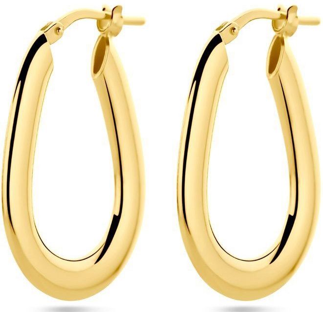 Zilver - Vergulde Oorringen - Geel - 1 Micron - 26,5 x 4 mm