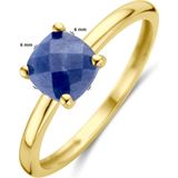 Ring - Blauw Saffier - 14K Geelgouden Ring - Gepolijst