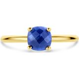 Ring - Blauw Saffier - 14K Geelgouden Ring - Gepolijst