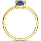Ring - Blauw Saffier - 14K Geelgouden Ring - Gepolijst