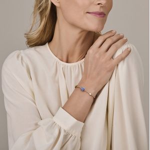 Armband - Geel Rood Blauw - 14K Geelgouden - 17 + 2 Cm - Dames