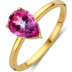 14K Geelgoud - Ring - Roze Topaas - 4030651 - 18.50