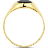 Ring - Onyx - 14k Geelgouden Ring - 10mm Breedte - Gepolijst