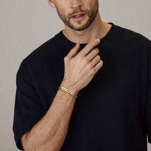 18K Geelgoud - Gourmette Armband - 10 mm - 21 cm