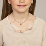 Zilver - Gerhodineerde Hanger - Lieveheersbeestje - Rood en Zwart Emaille