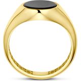 Zegelring - Onyx - 14K Geelgouden Ring - 13.5 mm - Gepolijst