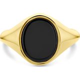 Zegelring - Onyx - 14K Geelgouden Ring - 13.5 mm - Gepolijst