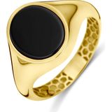 Zegelring - Onyx - 14K Geelgouden Ring - 13.5 mm - Gepolijst