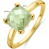 14K Geelgoud Ring - Groen Amethist - 8.5 mm - 4031255