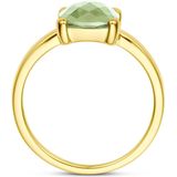 14K Geelgoud Ring - Groen Amethist - 8.5 mm - 4031255