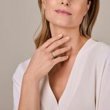 14K Geelgoud Ring - Groen Amethist - 8.5 mm - 4031255