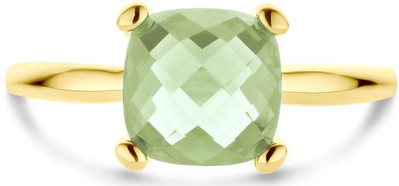 14K Geelgoud Ring - Groen Amethist - 8.5 mm - 4031255