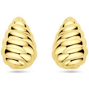 Zilver - Verguld - Oorknoppen - Geel - Druppel - Gedraaid - 20 mm