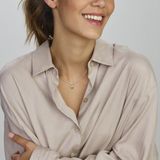 Zilver - Gerhodineerde Hanger - Groen Amethist en Zirkonia - 13 mm