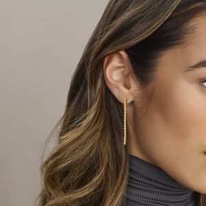 14K geelgoud oorhangers bolletjes 50 mm 4033140