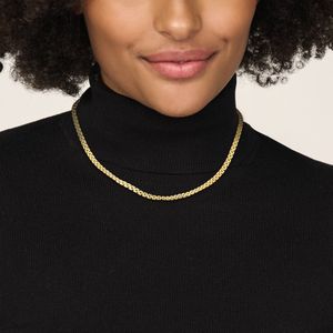 14K geelgoud collier panter 5 mm 43 cm 4033142