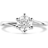 14K Witgoud Ring - Lab Grown Diamant - 1.00ct - G VS - 8mm Breedte