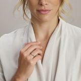 14K Witgoud Ring - Lab Grown Diamant - 1.00ct - G VS - 8mm Breedte