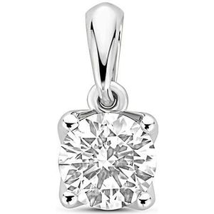14K witgouden hanger lab grown diamant 0.50ct h si 10 mm - 4106438