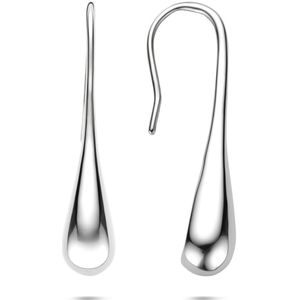 Zilver Gerhodineerde oorhangers franse haak 38 mm 1341189