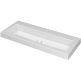 Ink Dock Wastafel Polystone zonder kraangat - Glans wit - 100x40 cm